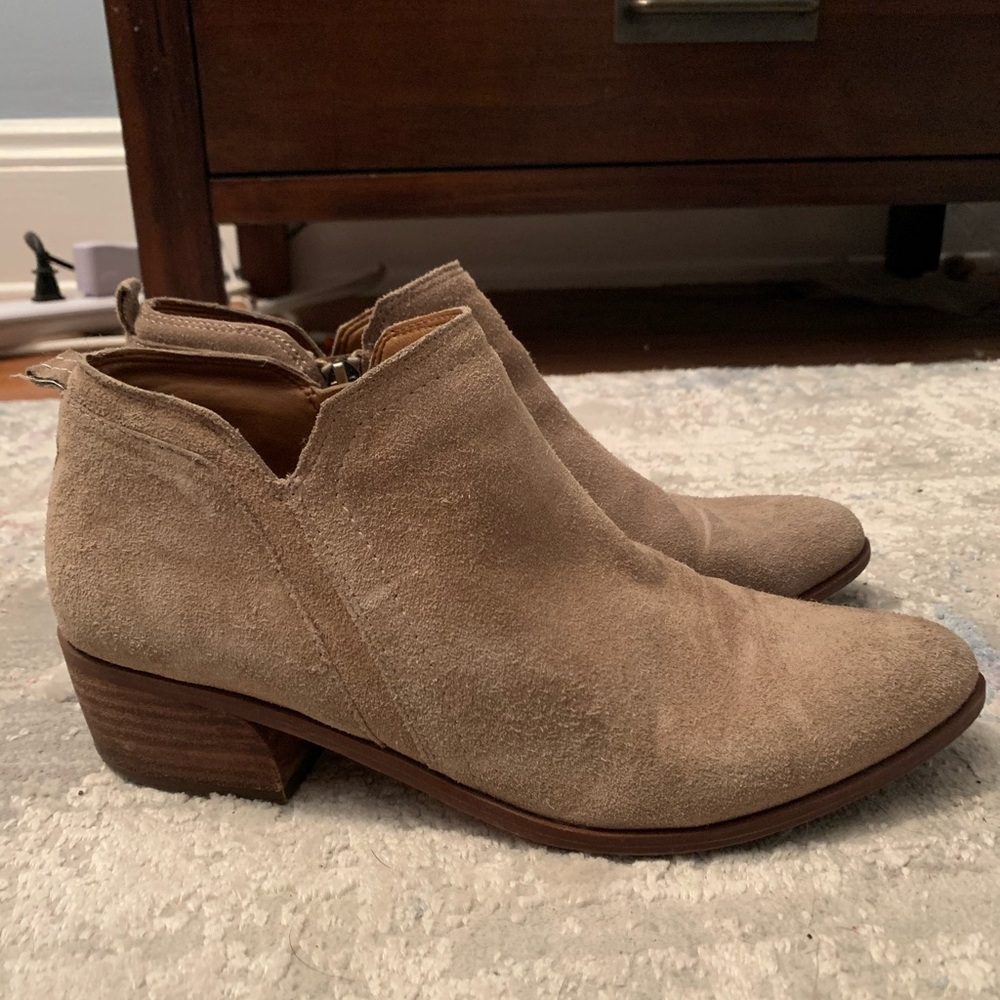 Franco Sarto Nude Heel Booties